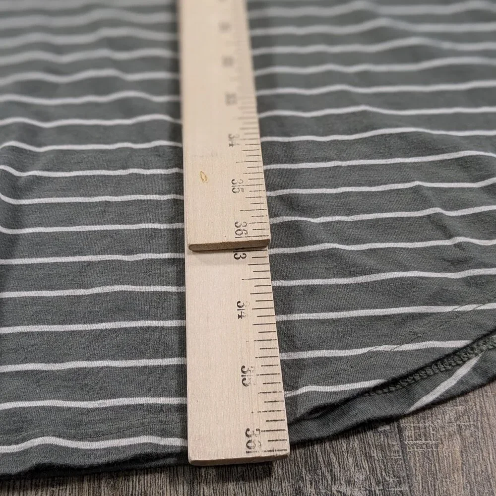 J. Jill Gray and White Striped Midi Dress - Picture 8 of 9